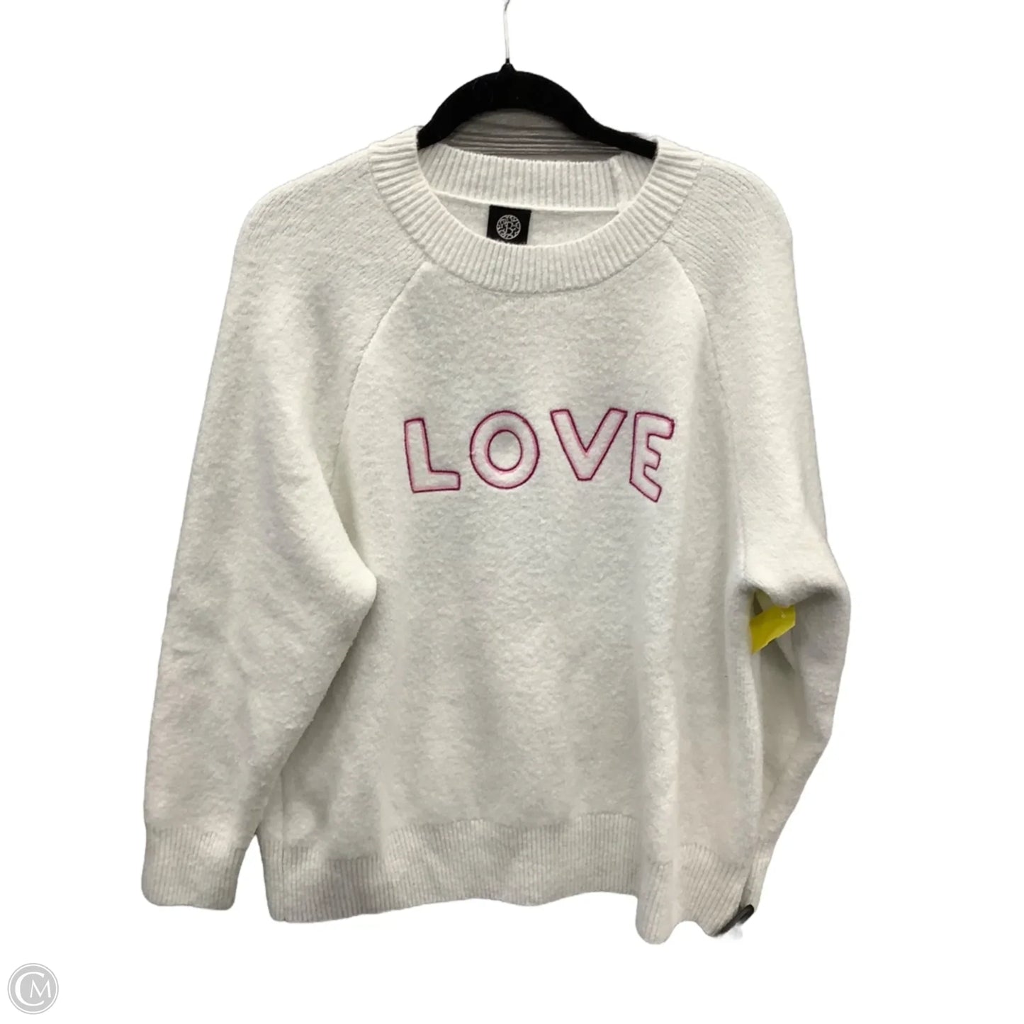 Sweater By Bobeau In White, Size: 1x