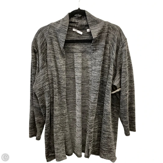 Cardigan By Notations In Grey, Size: 1x