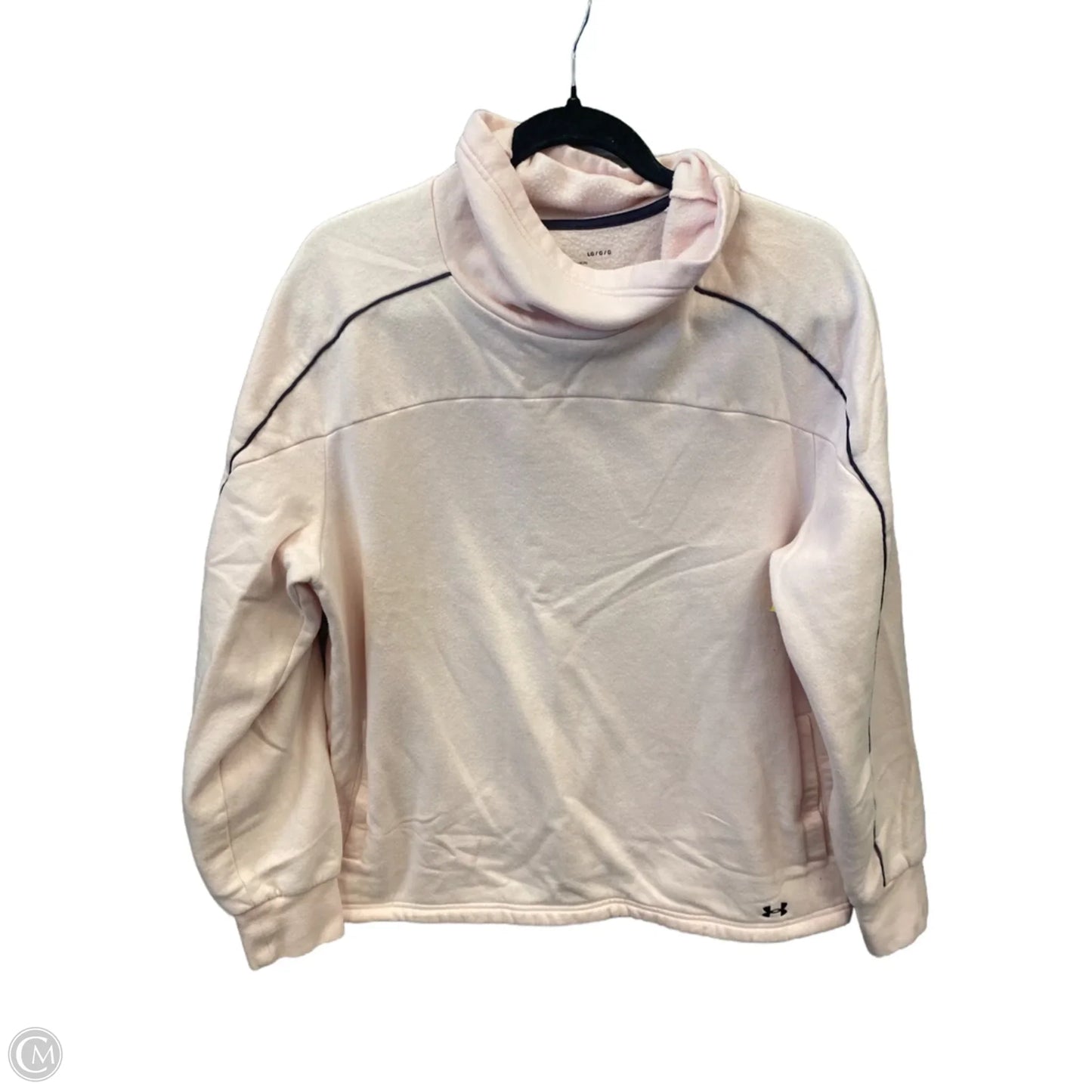 Athletic Sweatshirt Collar By Under Armour In Pink, Size: L