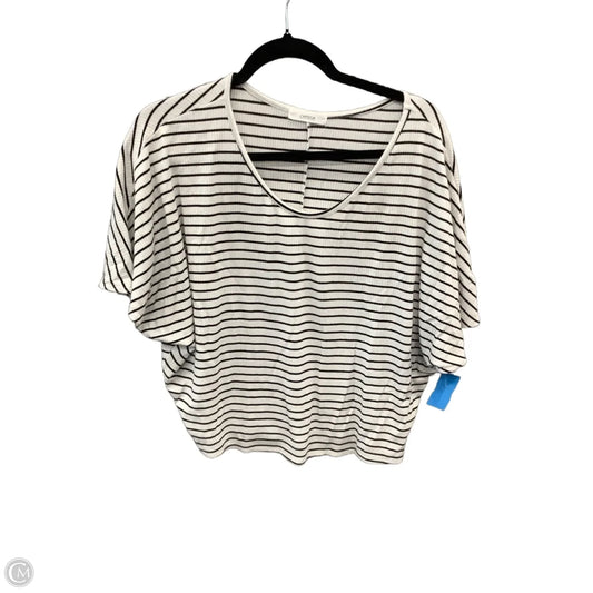 Top Short Sleeve By Cherish In Striped Pattern, Size: S
