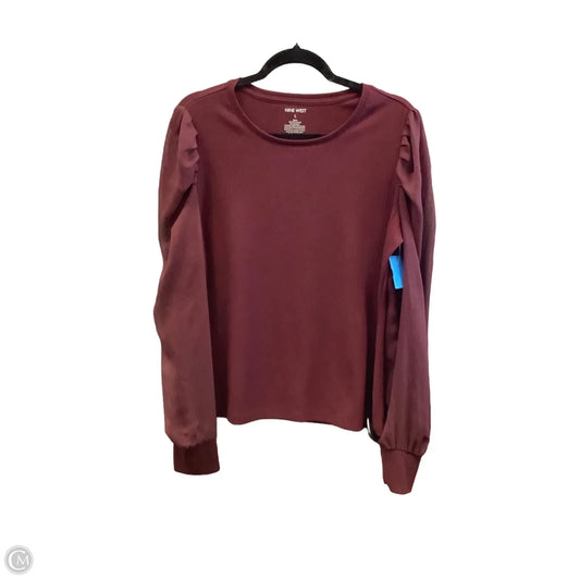 Top Long Sleeve By Nine West Apparel In Red, Size: L