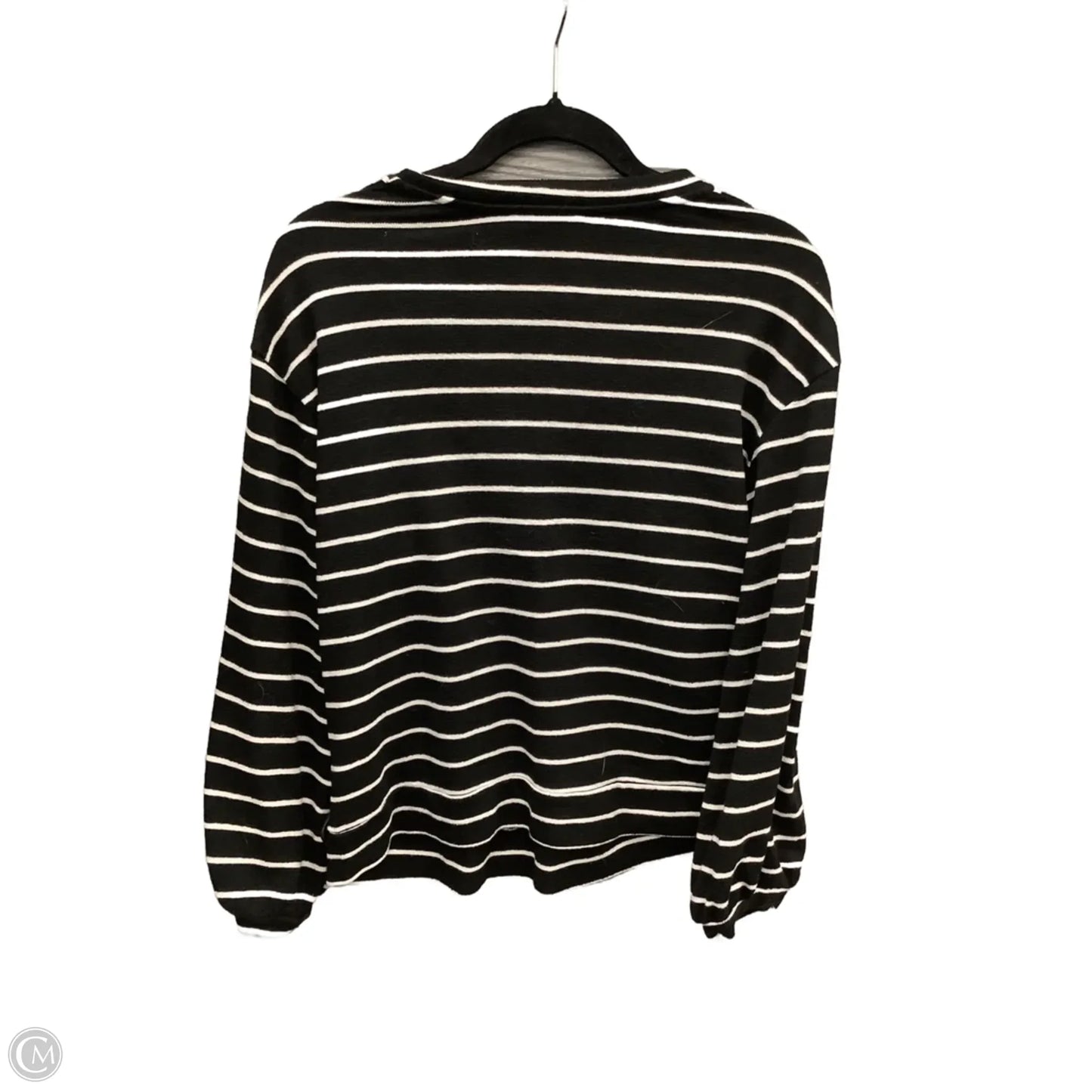 Top Long Sleeve By Monteau In Striped Pattern, Size: L