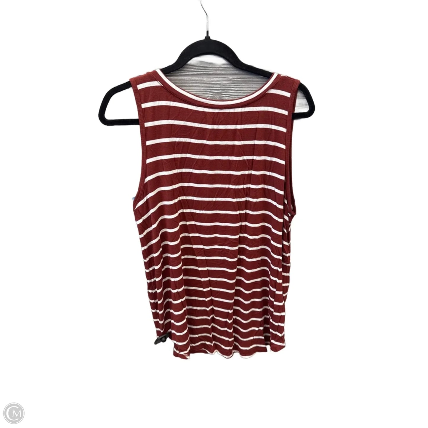 Top Sleeveless By Zenana In Striped Pattern, Size: 1x