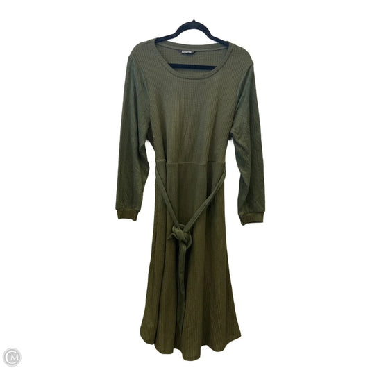 Dress Casual Midi By Bloomchic In Green, Size: 1x