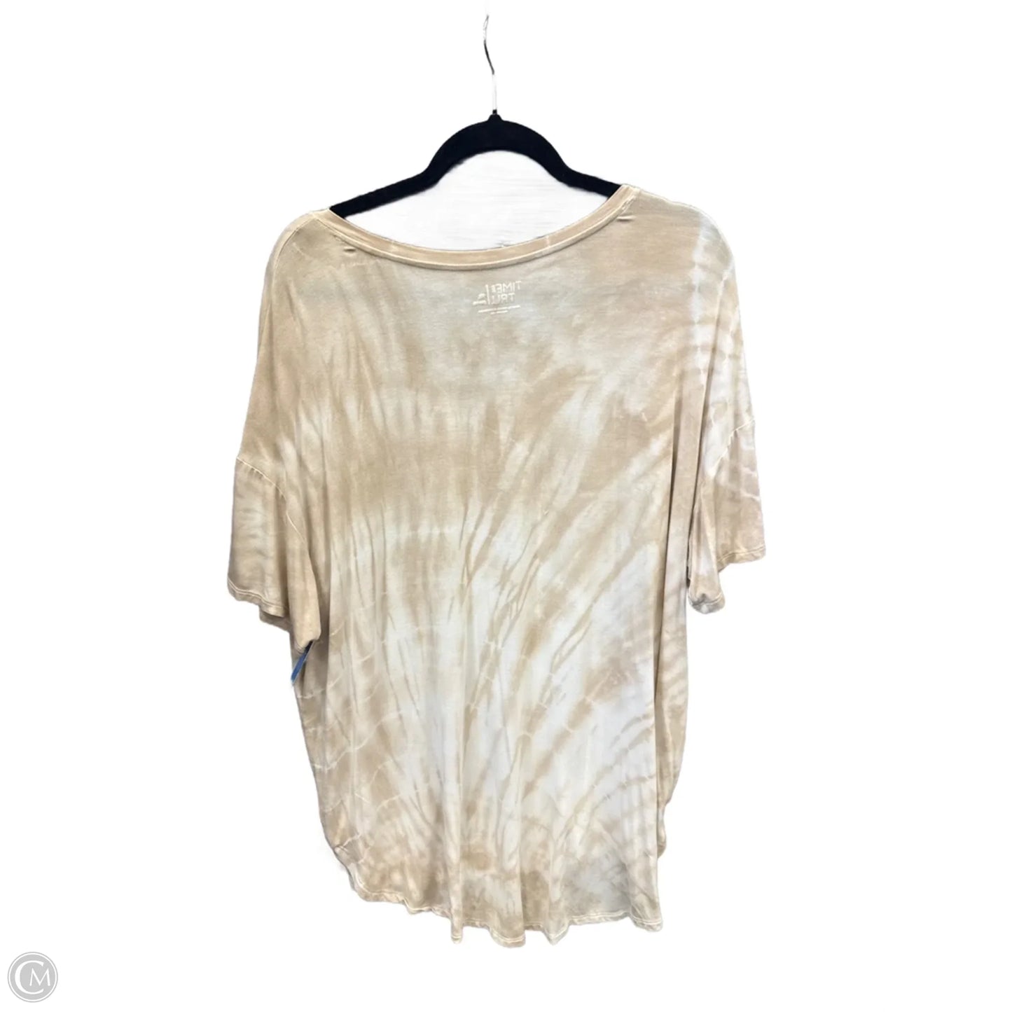 Top Short Sleeve By Time And Tru In Tan, Size: Xl