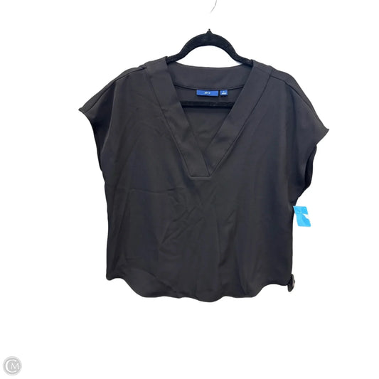 Blouse Short Sleeve By Apt 9 In Black, Size: L