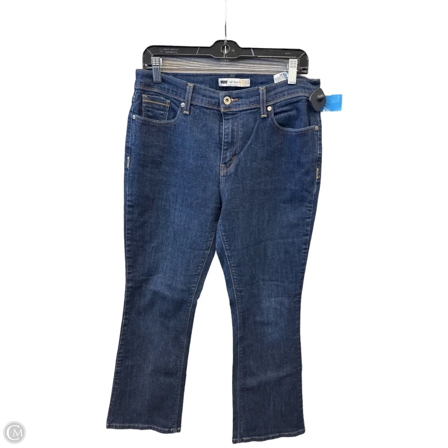 Jeans Boot Cut By Levis In Blue Denim, Size: 12