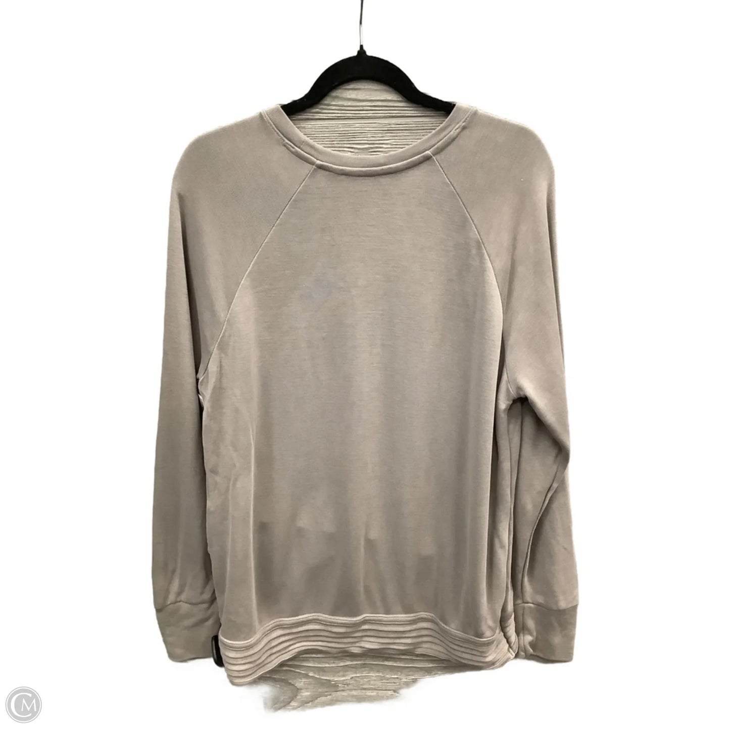 Athletic Top Long Sleeve Crewneck By Athleta In Grey, Size: L