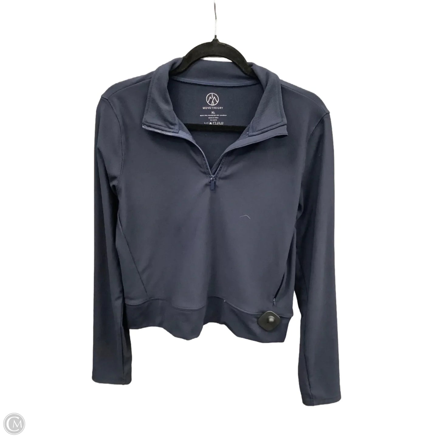 Athletic Sweatshirt Collar By Clothes Mentor In Navy, Size: Xl