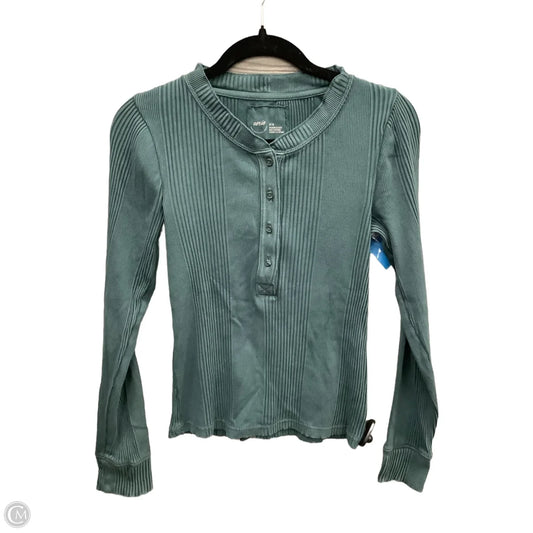 Top Long Sleeve By Aerie In Green, Size: M