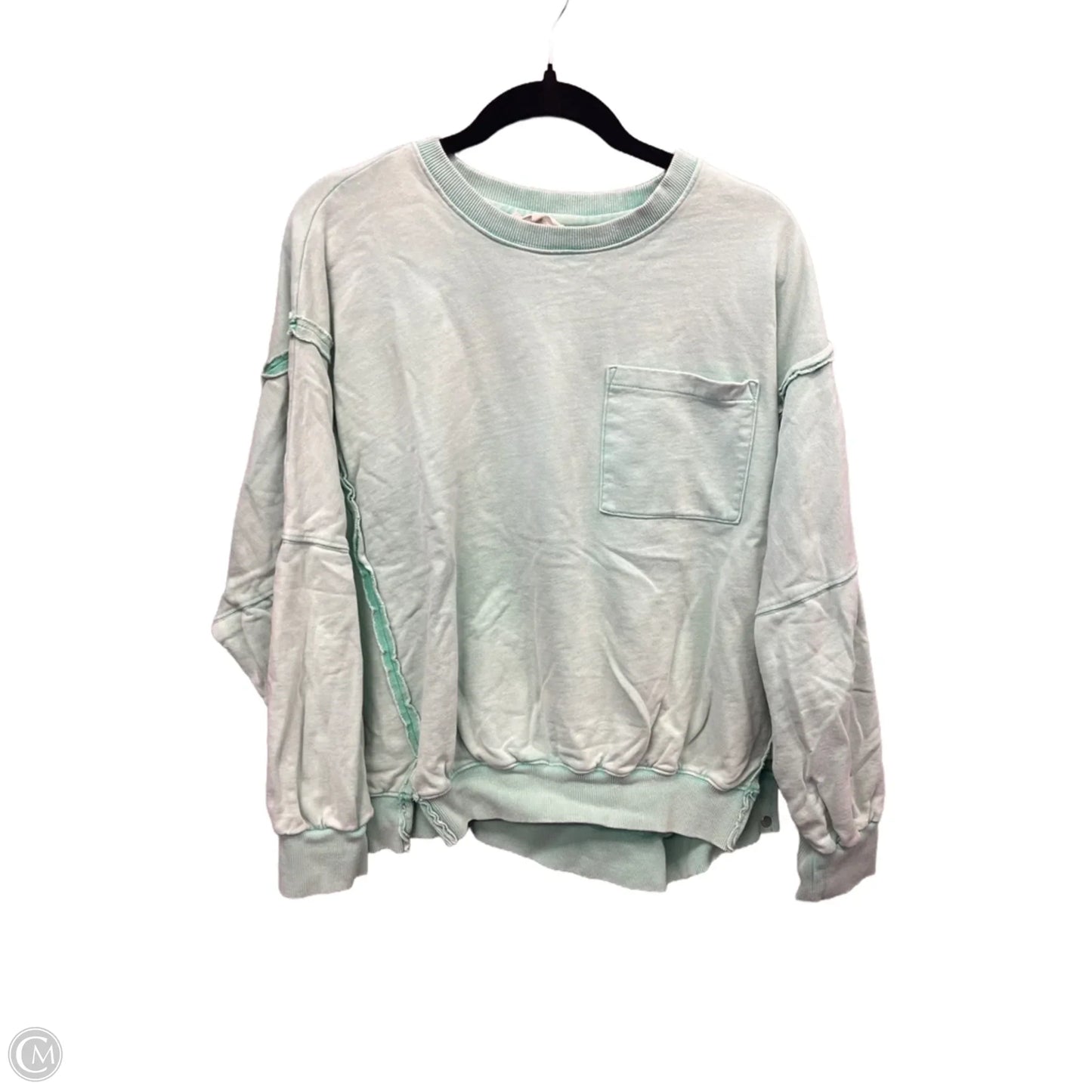 Top Long Sleeve By Easel In Green, Size: M