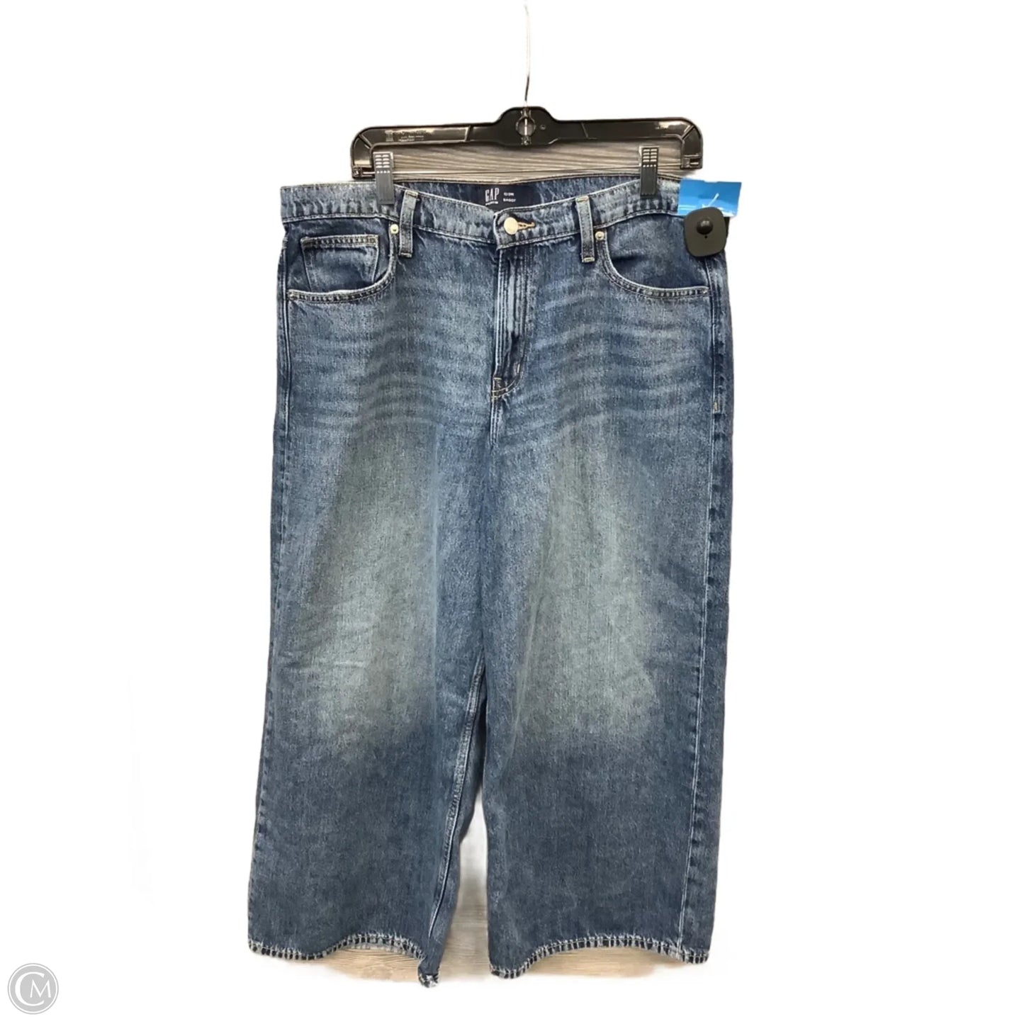 Jeans Wide Leg By Gap In Blue Denim, Size: 12