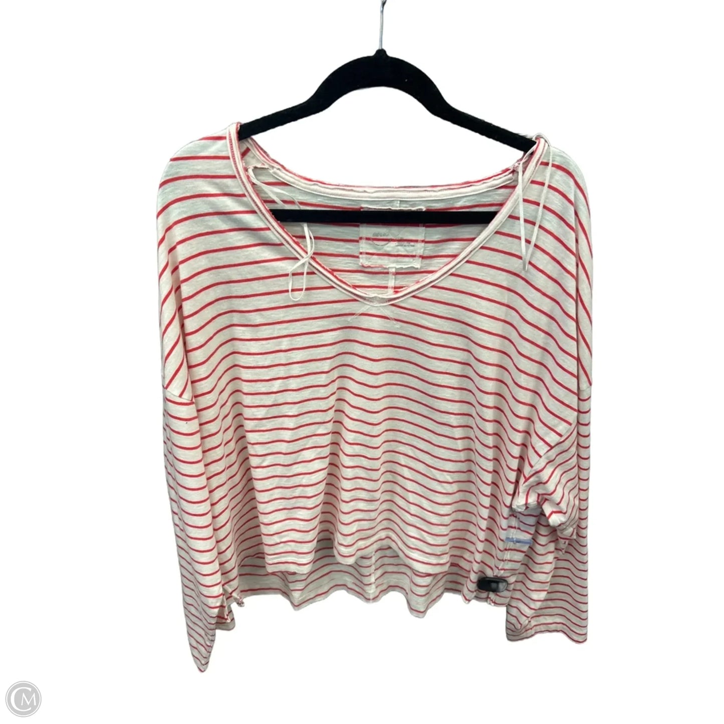 Top Long Sleeve By Aerie In Striped Pattern, Size: Xl