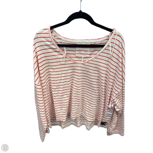 Top Long Sleeve By Aerie In Striped Pattern, Size: Xl