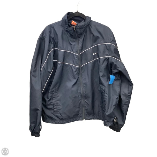 Athletic Jacket By Nike Apparel In Blue, Size: Xl