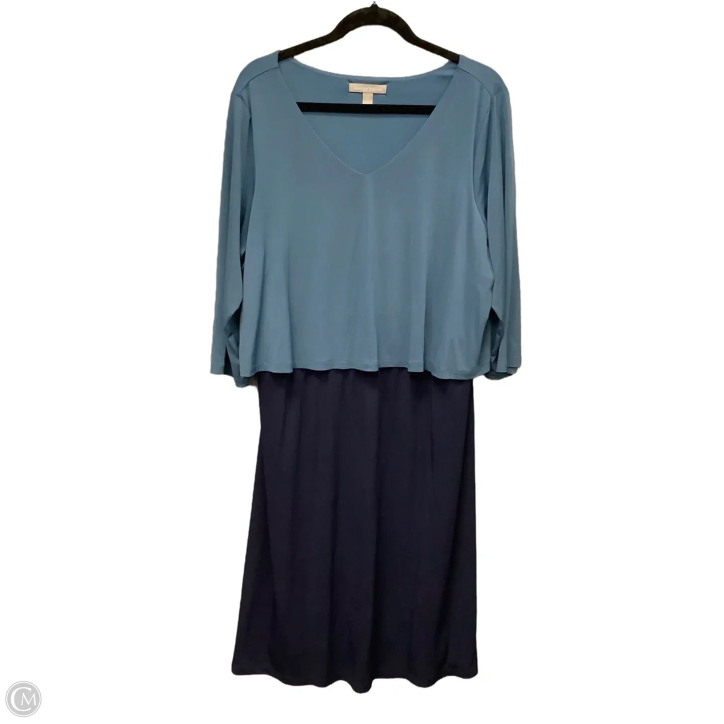 Dress Casual Midi By Woman Within In Blue, Size: 1x