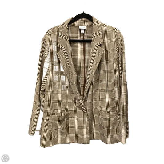 Blazer By Ava & Viv In Plaid Pattern, Size: 1x