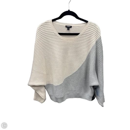 Sweater By Express In Cream & Grey, Size: M