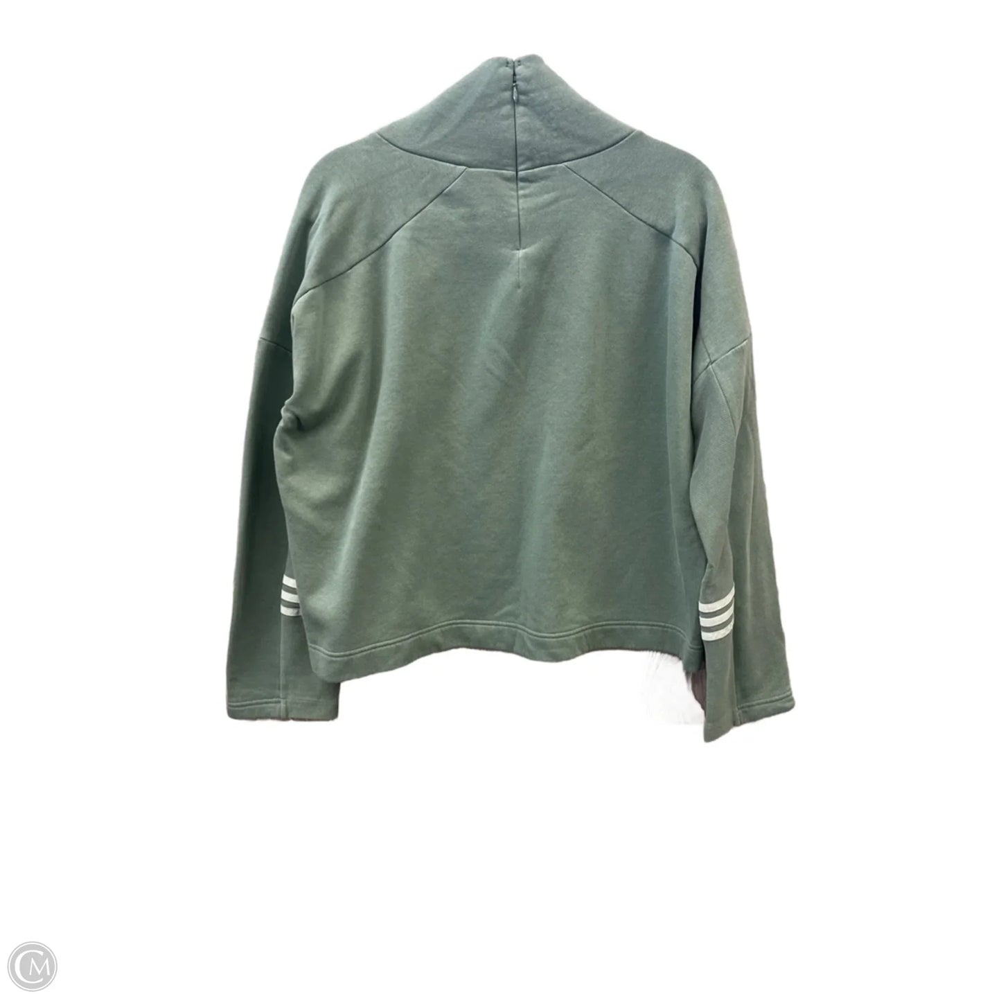 Athletic Sweatshirt Collar By Adidas In Green, Size: S
