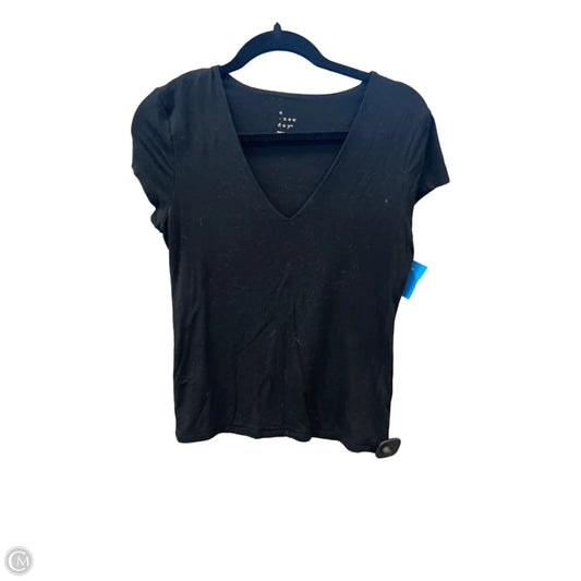 Top Short Sleeve By A New Day In Black, Size: S