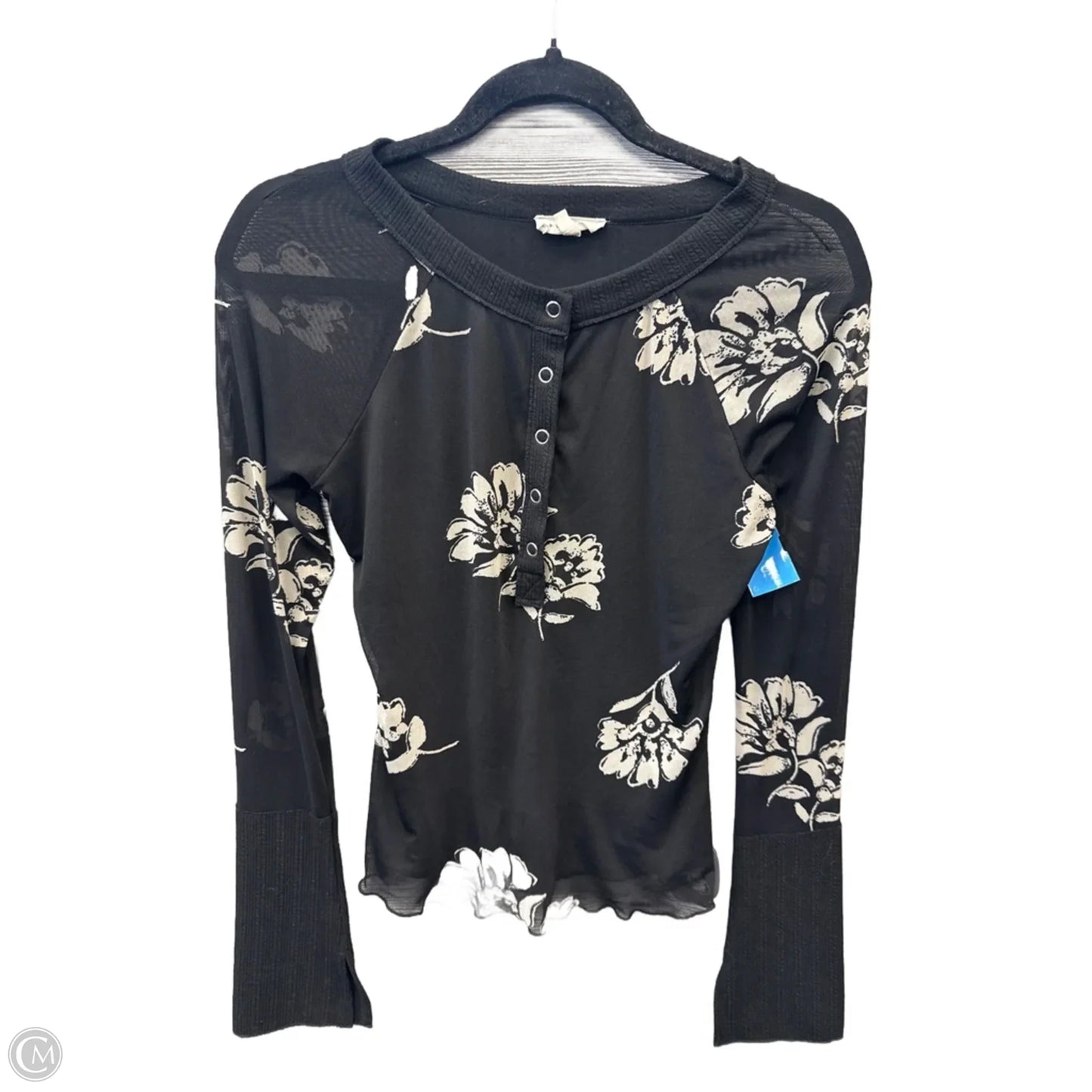 Top Long Sleeve By Promesa In Black, Size: S