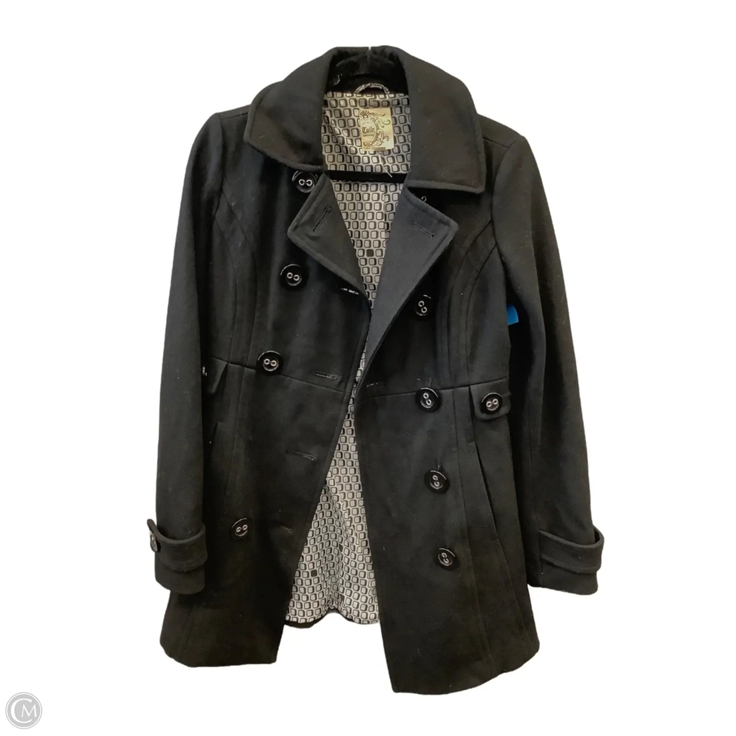 Coat Peacoat By Clothes Mentor In Black, Size: S