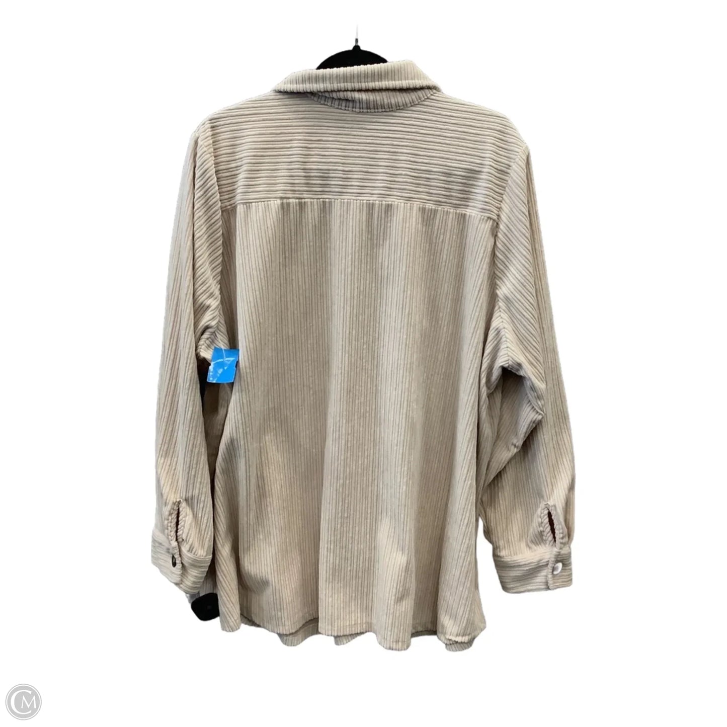 Jacket Shirt By Ny Collection In Cream, Size: 2x