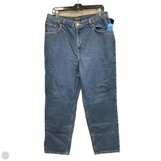 Jeans Straight By Lauren By Ralph Lauren In Blue Denim, Size: 16