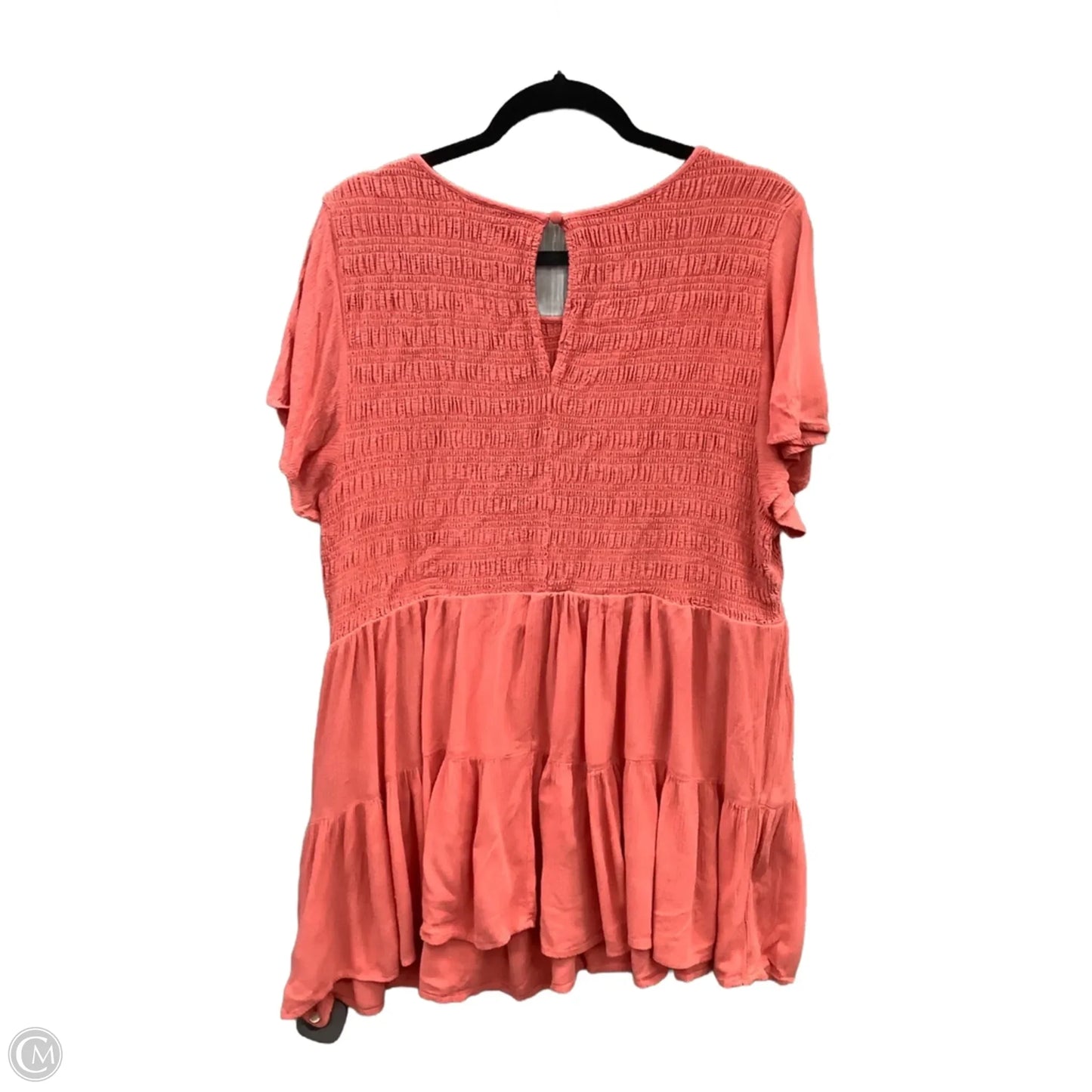 Blouse Short Sleeve By Torrid In Coral, Size: 3x