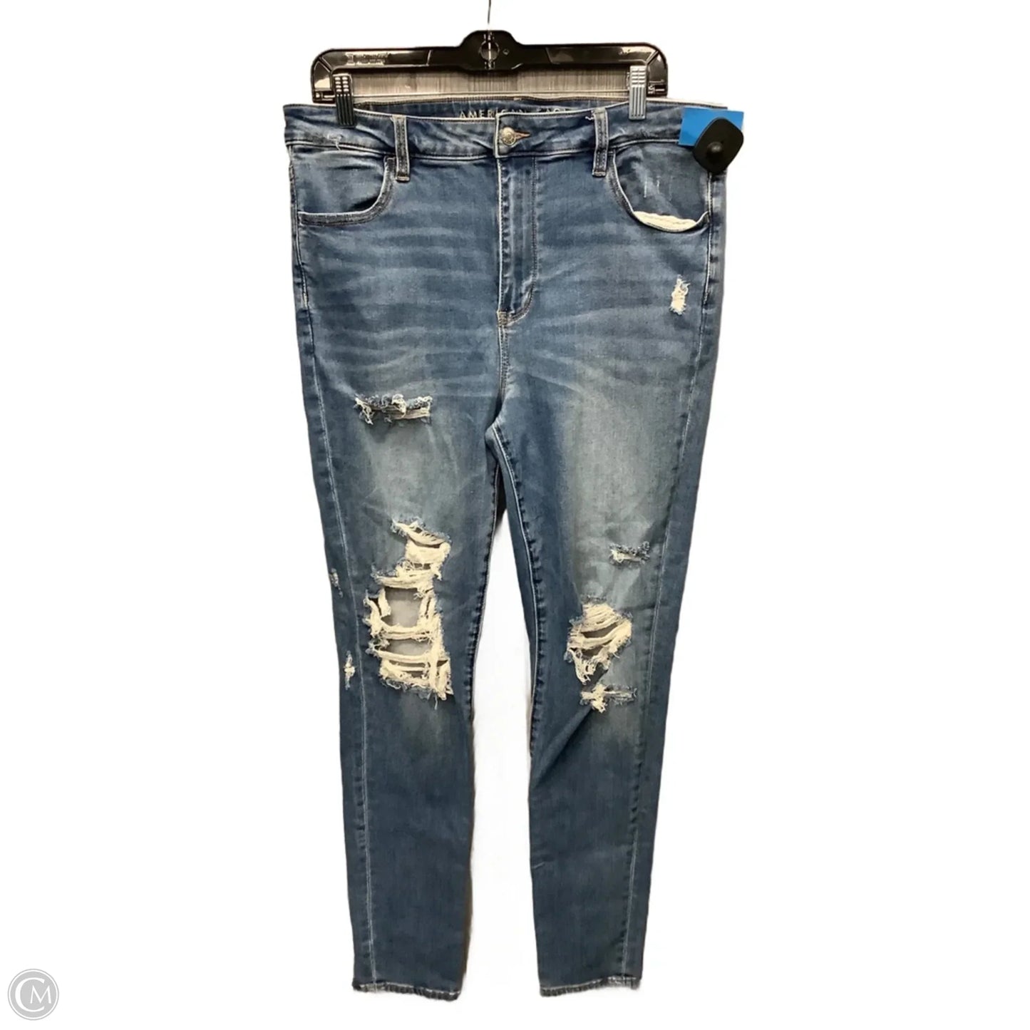 Jeans Jeggings By American Eagle In Blue Denim, Size: 16