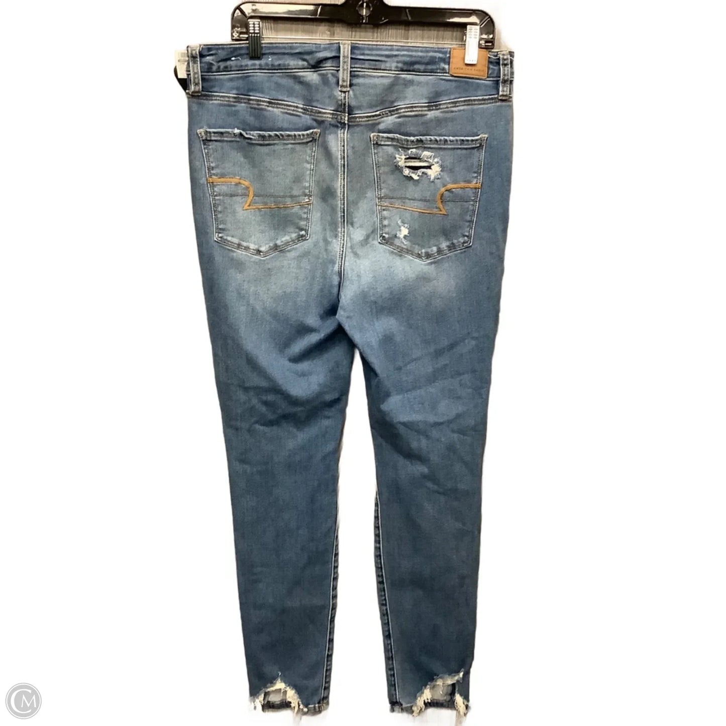 Jeans Jeggings By American Eagle In Blue Denim, Size: 16