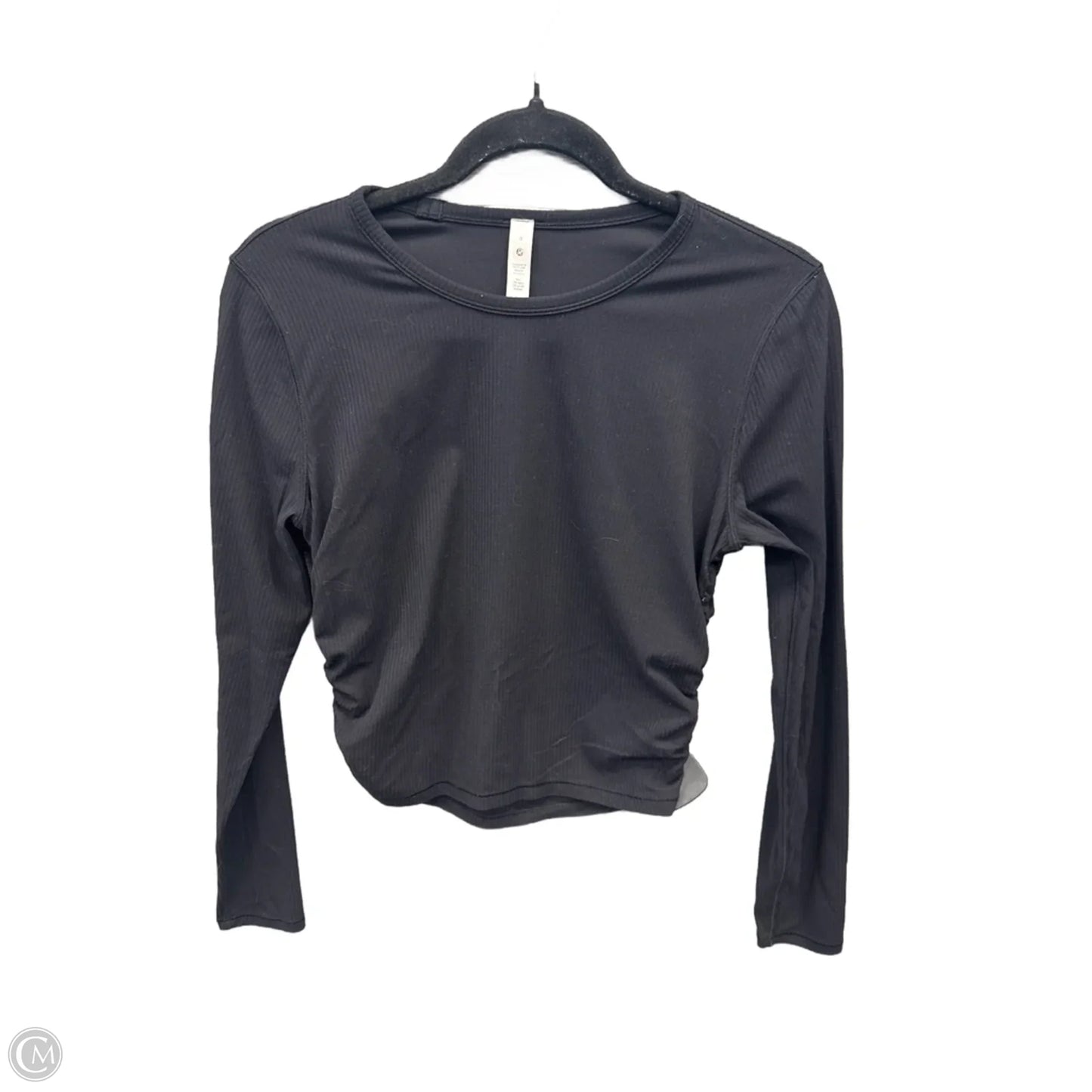 Athletic Top Long Sleeve Crewneck By Lululemon In Black, Size: 8
