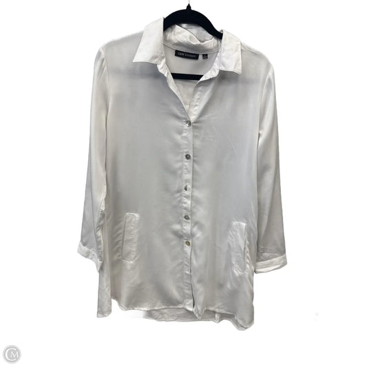 Tunic Long Sleeve By Clothes Mentor In White, Size: S