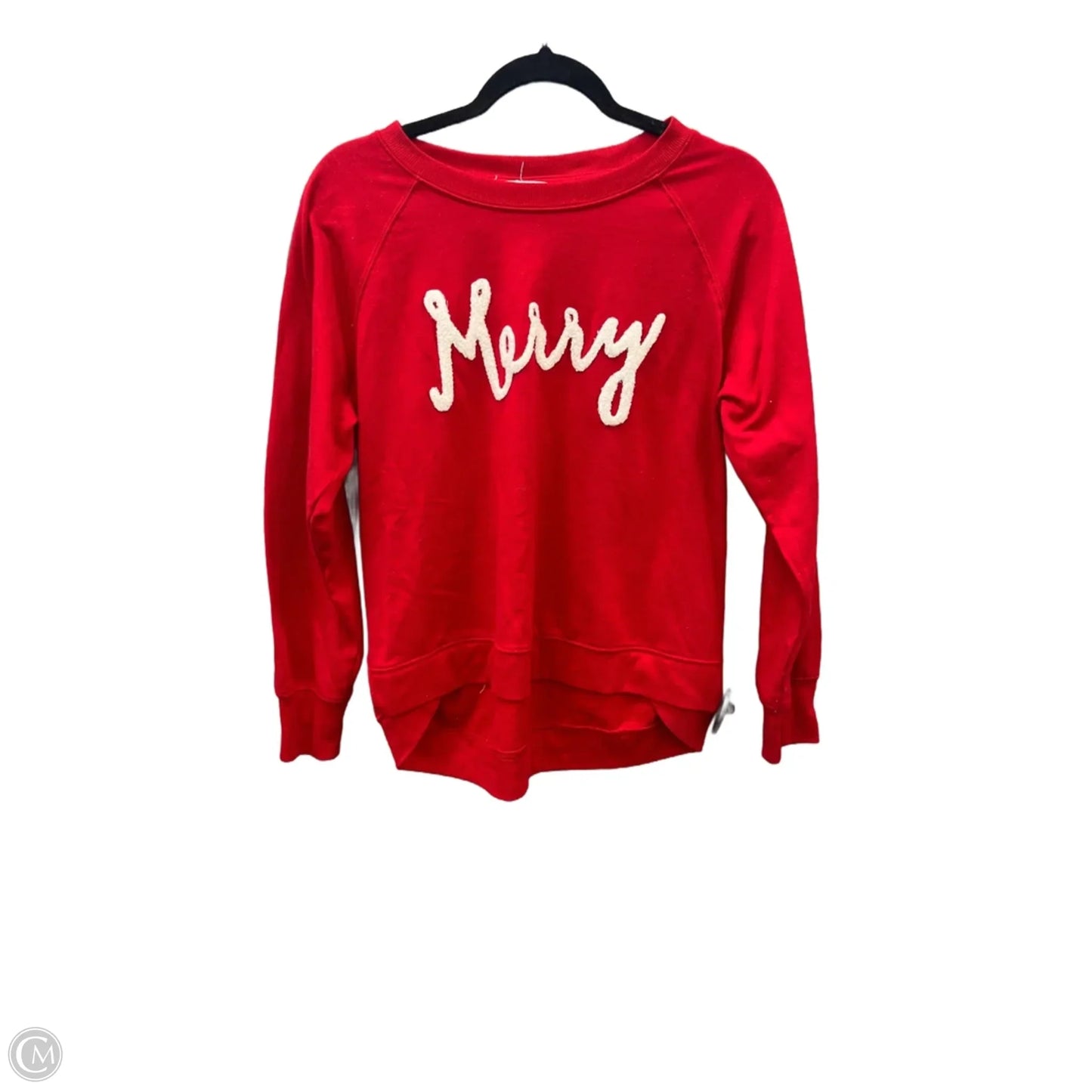 Top Long Sleeve By Workshop In Red, Size: L