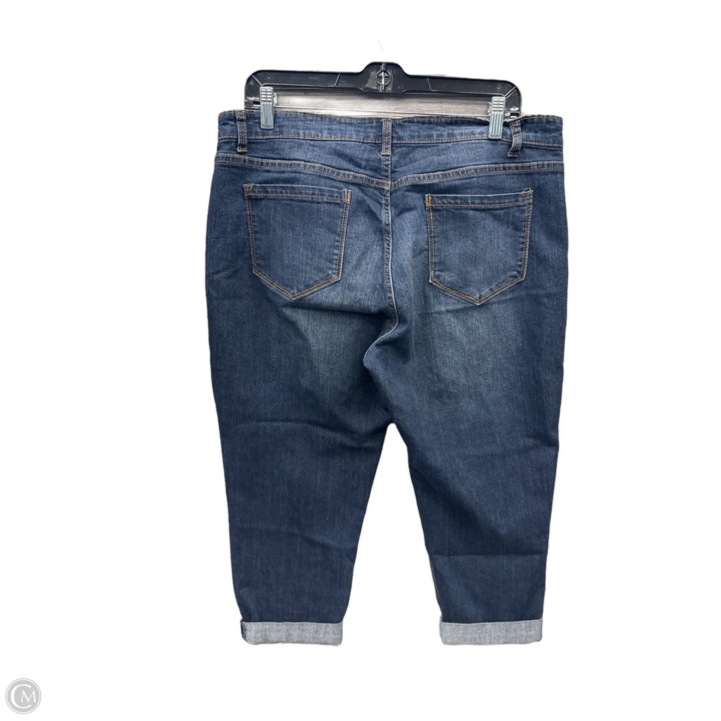 Jeans Boyfriend By Vintage America In Blue Denim, Size: 14