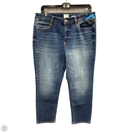 Jeans Straight By Time And Tru In Blue Denim, Size: 14