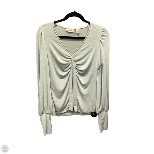 Blouse Long Sleeve By Willow & Root In Green, Size: M
