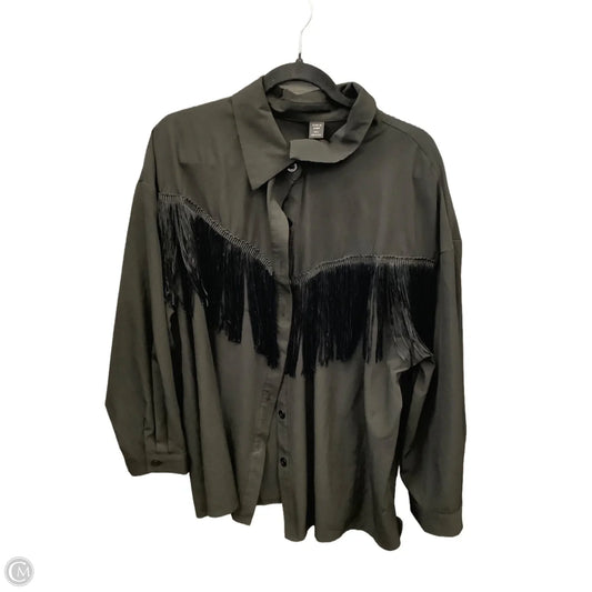 Blouse Long Sleeve By Ambiance Apparel In Black, Size: 3x