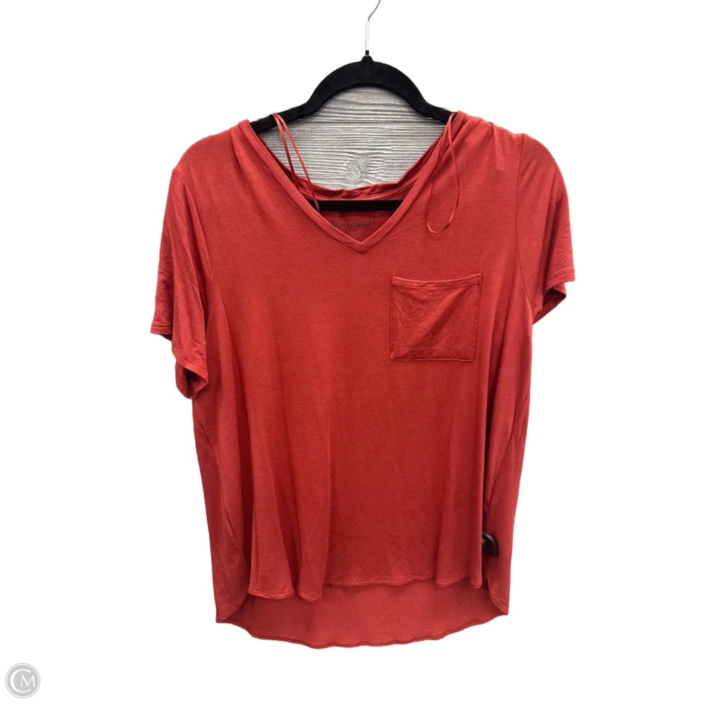 Top Short Sleeve By Grace + Karma In Orange, Size: Xl