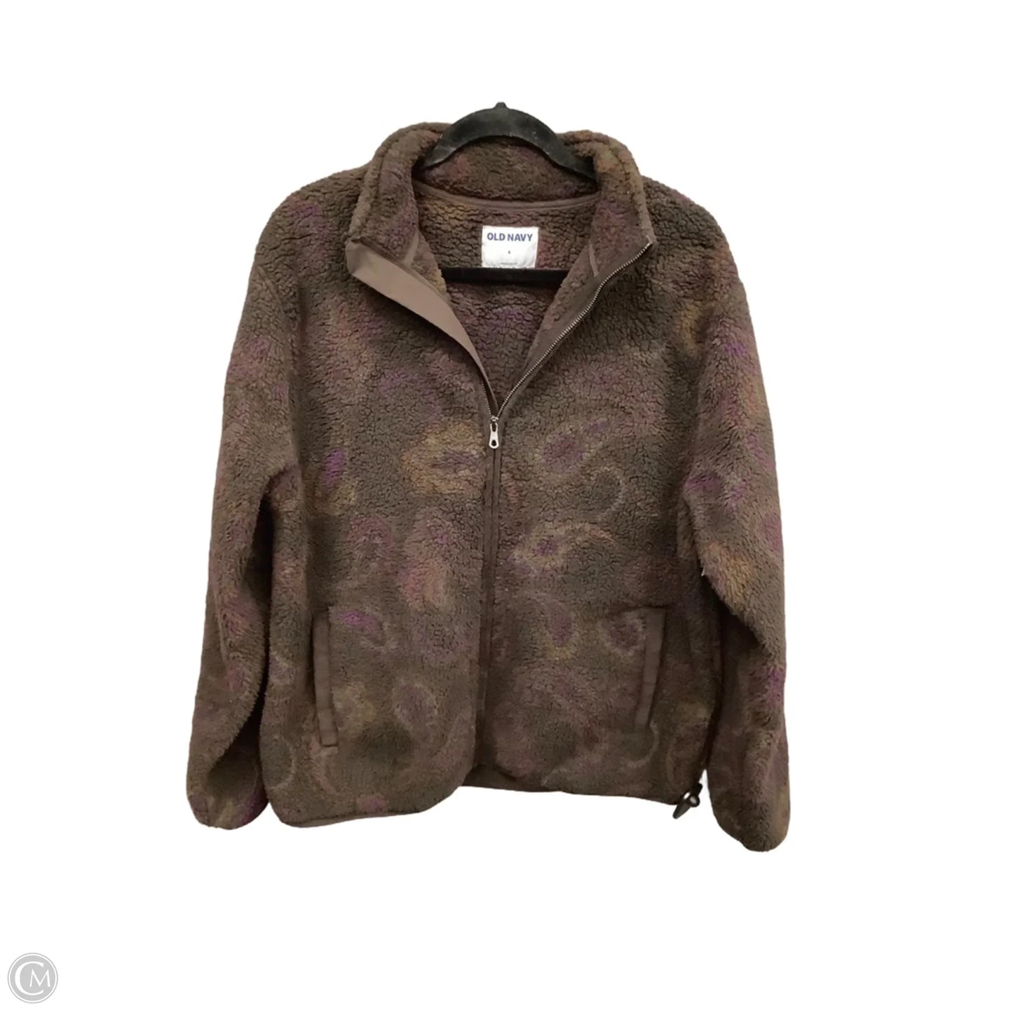Jacket Faux Fur & Sherpa By Old Navy In Brown & Purple, Size: S