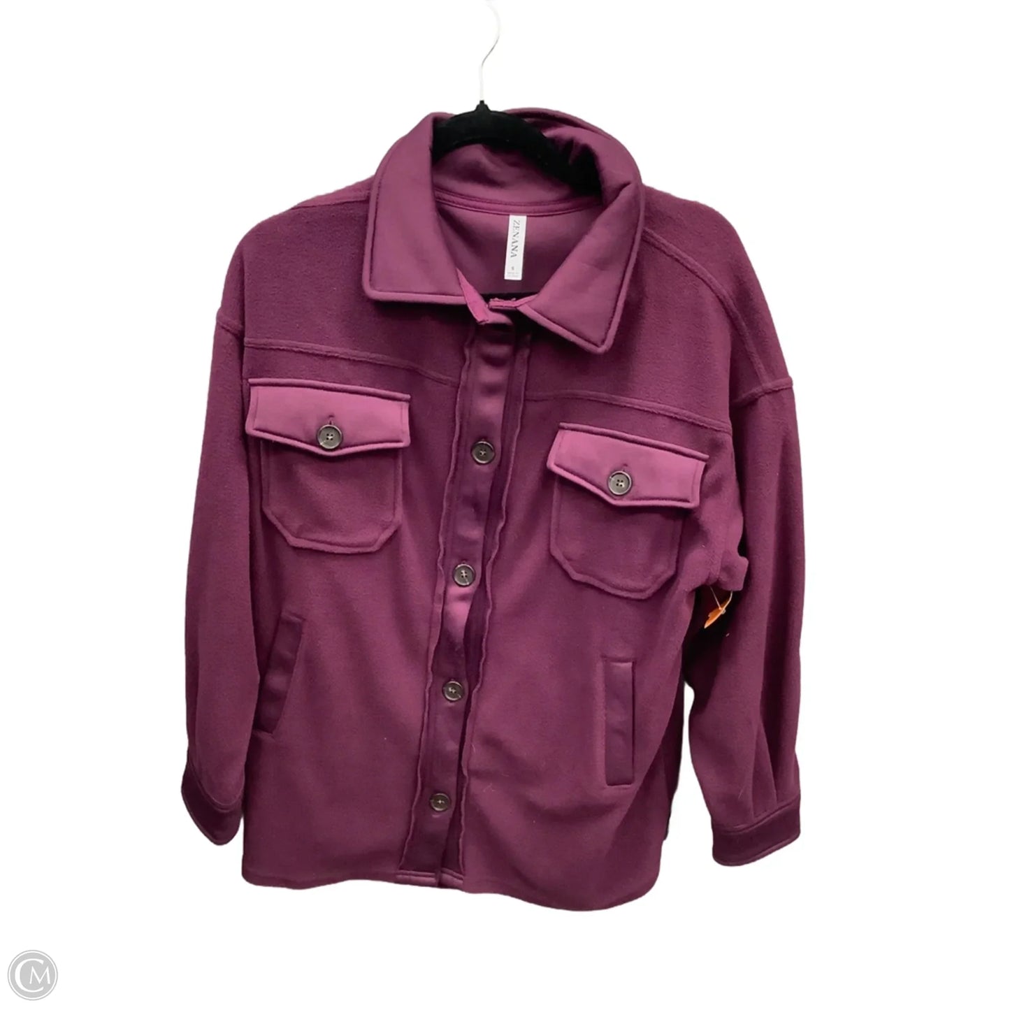 Top Long Sleeve By Zenana In Purple, Size: S