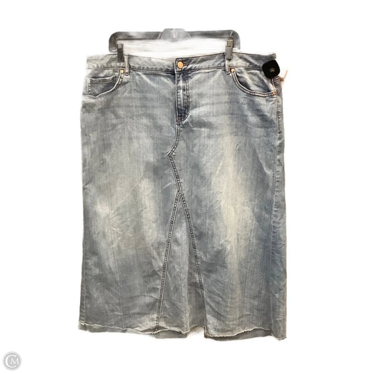 Skirt Midi By Cato In Blue Denim, Size: 20