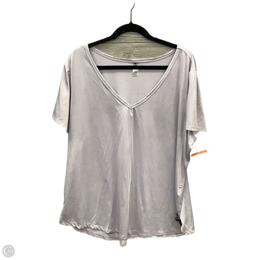 Athletic Top Short Sleeve By 90 Degrees By Reflex In Purple, Size: 2x