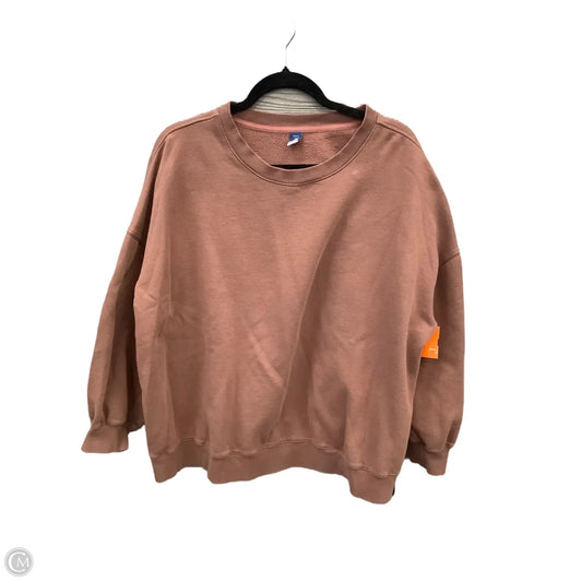 Sweatshirt Crewneck By Old Navy In Brown, Size: 2x