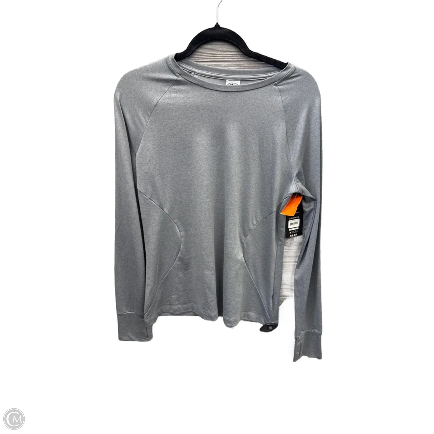 Athletic Top Long Sleeve Crewneck By Athletic Works In Grey, Size: L