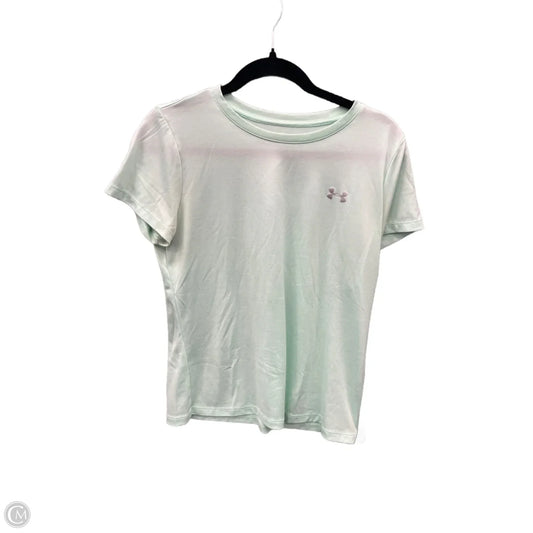 Athletic Top Short Sleeve By Under Armour In Green, Size: M