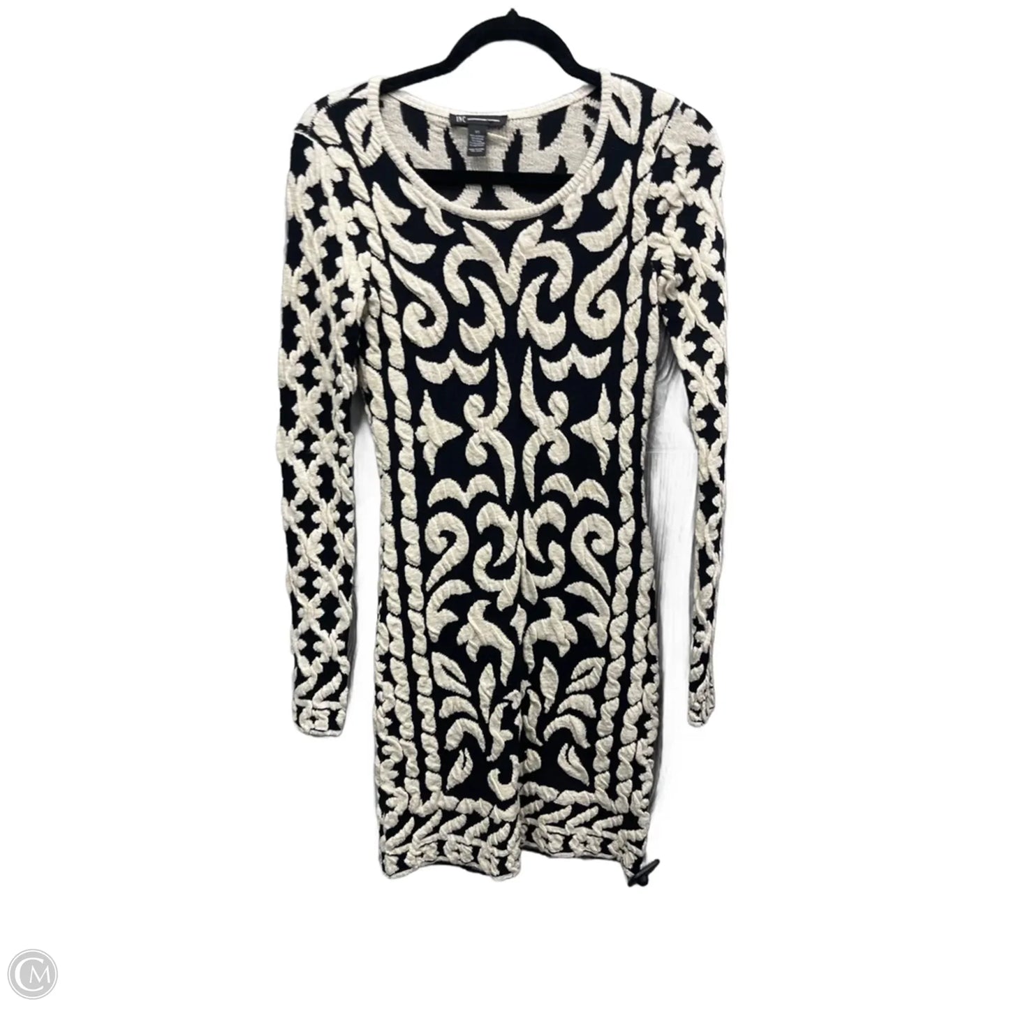 Dress Sweater By Inc In Black & Tan, Size: Xs