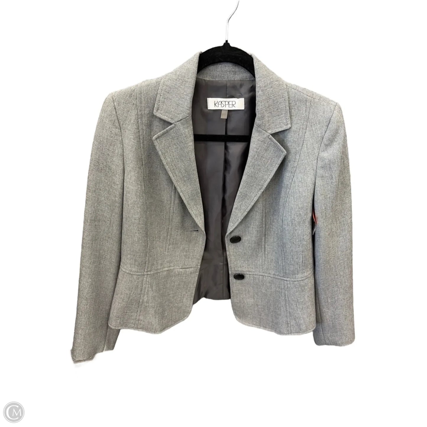 Blazer By Kasper In Grey, Size: Sp