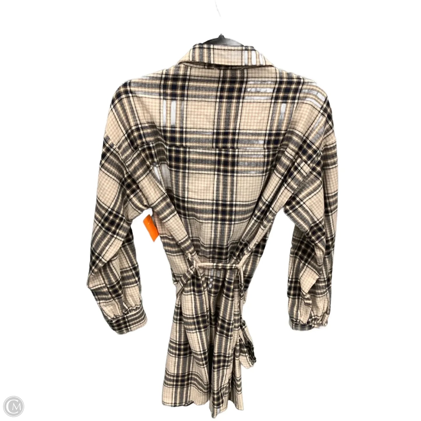 Tunic Long Sleeve By She + Sky In Plaid Pattern, Size: M