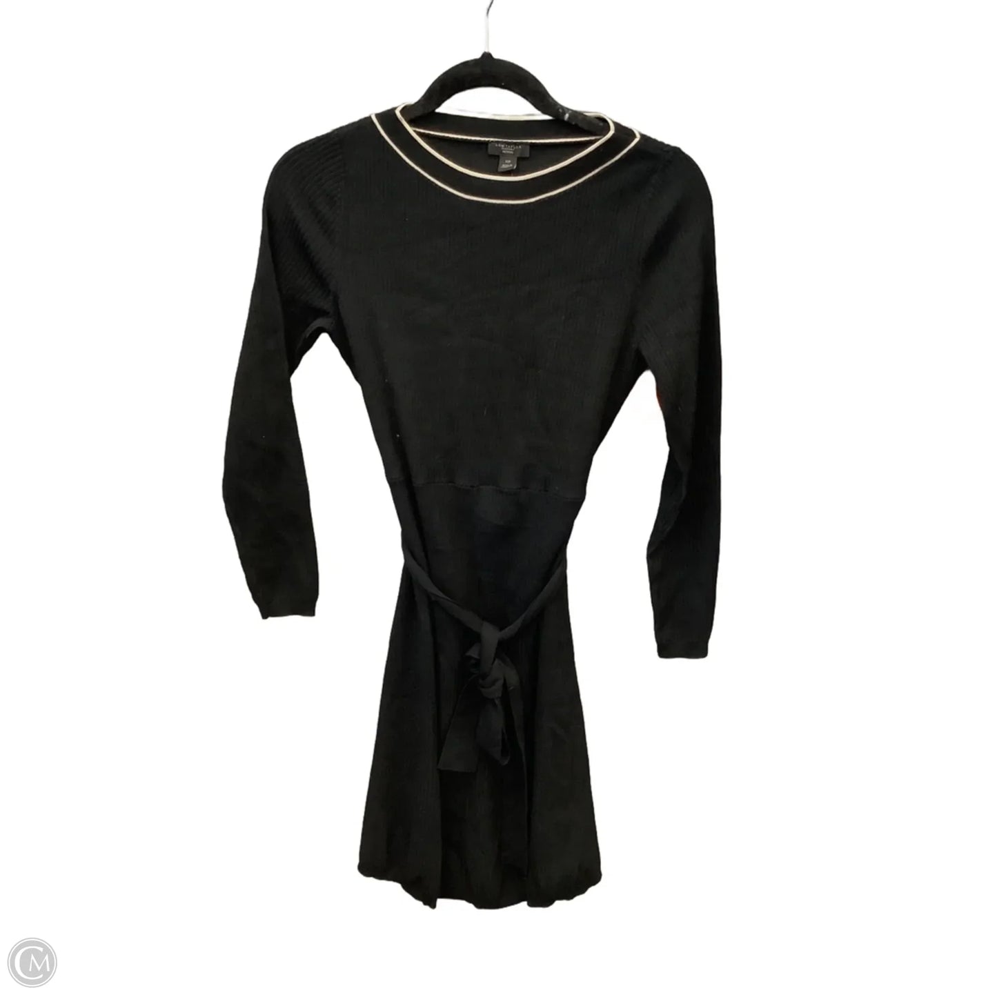 Dress Casual Midi By Ann Taylor In Black, Size: Xsp